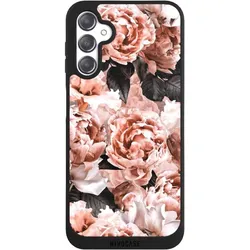 Nivocase Handyhülle für Samsung Galaxy A14 5G Hülle NIVOpure Case Schwarz Blume Rose Vintage (Samsung Galaxy A14 5G), Smartphone Hülle, Schwarz
