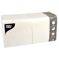 PAPSTAR 500 Servietten, 1-lagig 1/4-Falz 33 cm x 33 cm weiss