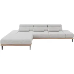ELEKTRISCHES ECKSOFA Links MONA 316x205x85 Grau Velours