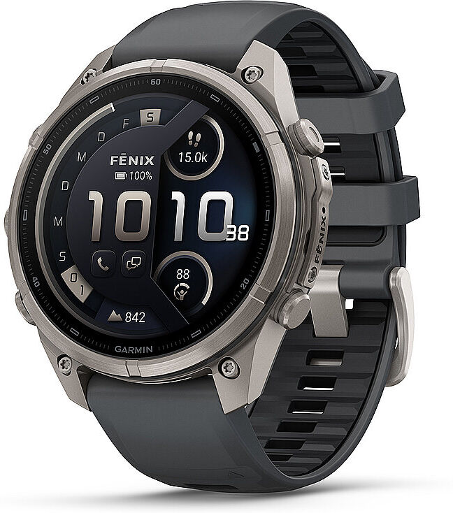 Garmin GPS-Multisport-Smartwatch Fenix 9 Pro InReach Graphit/Schwarz 47mm grau B