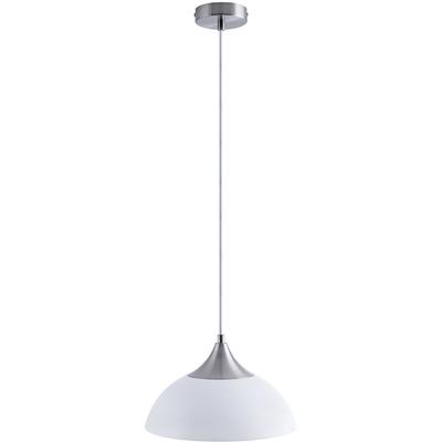 PACO HOME Pendelleuchte "JIN", weiß (silberfarben), 1, Ø 29cm H: 168cm, Leuchten, Hängelampe Esszimmer Esstischlampe 1,5m Textilkabel Kürzbar E27, Pendelleuchte