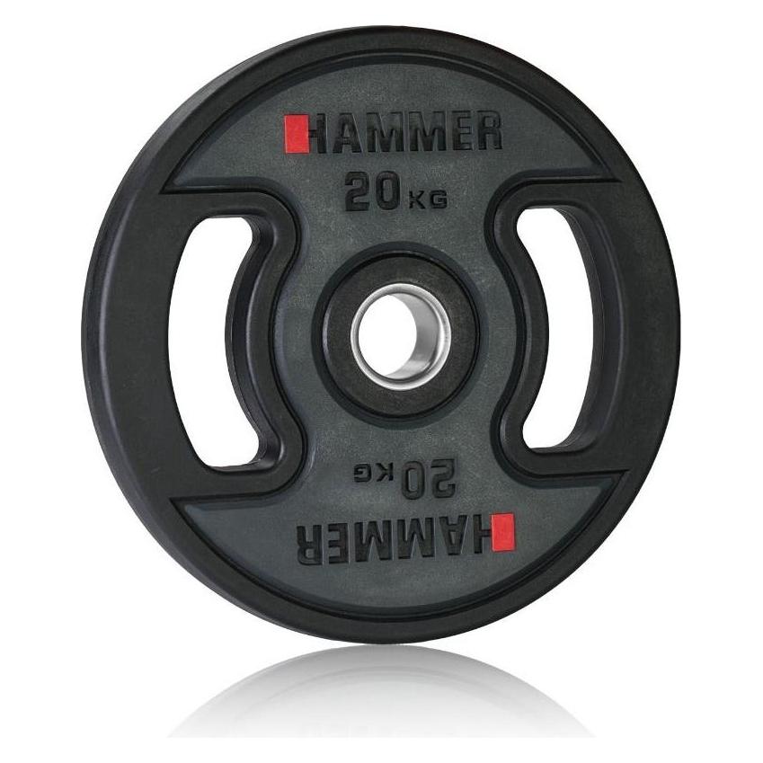 Hammer Fitness Hantelscheibe 50 mm 20 kg, PU (1 x 20 kg) (17045)