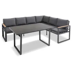 Loungemöbel Set Desulo 3tlg. Aluminium Grau Anthrazit /