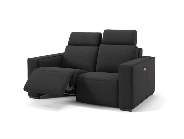 Stoff Sofa BERGAMO Sofagarnitur 2-Sitzer Couch