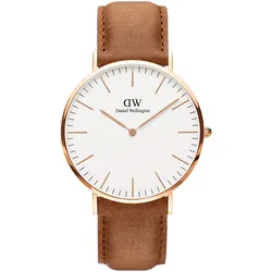 DANIEL WELLINGTON - CLASSIC DURHAM rosegold-braun-leather / 40mm