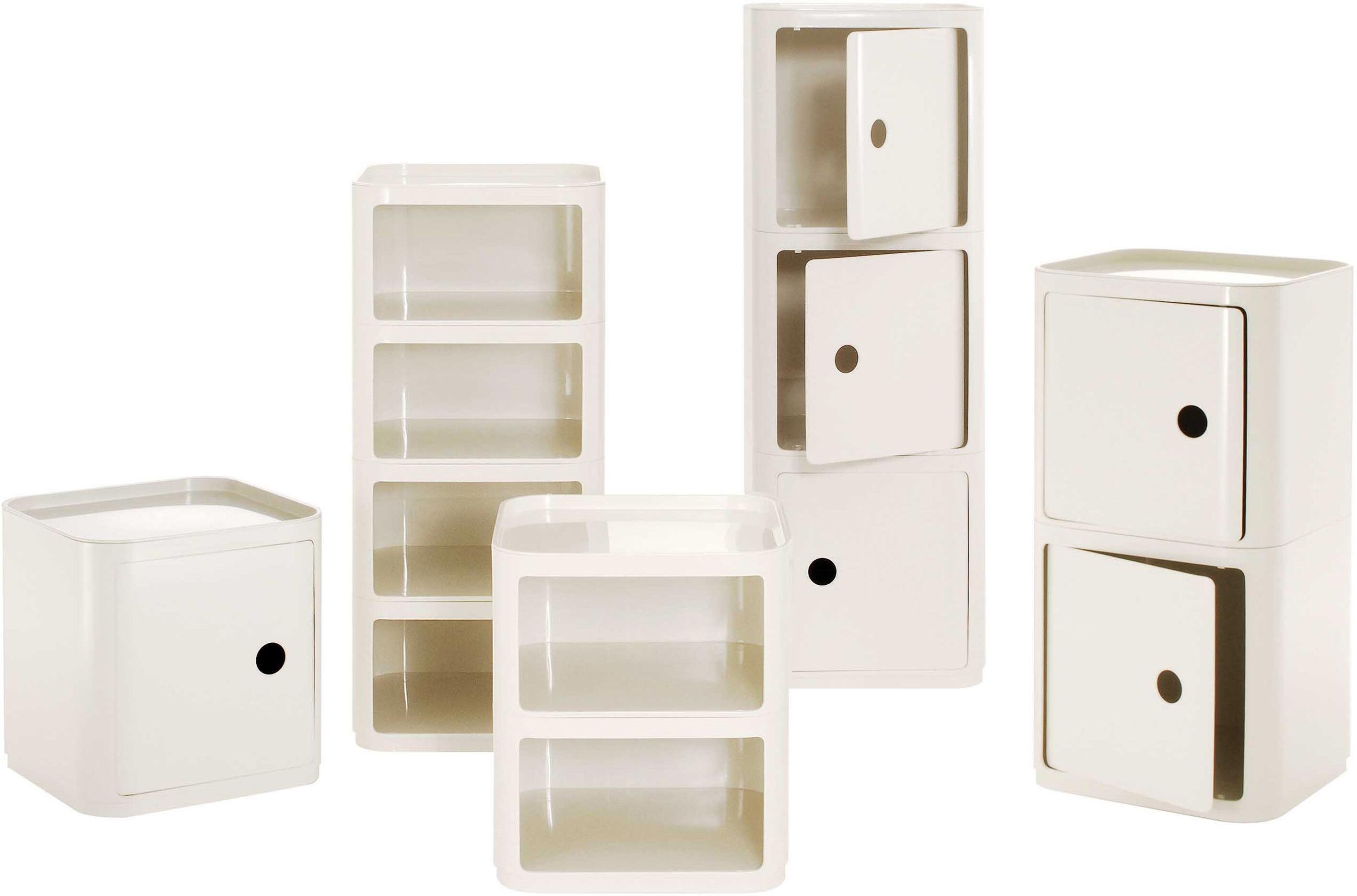 Kartell Componibili Container Baukastensystem quadratisch (Eckelement ohne Tür H... Eckelement ohne Tür H 38,5cm