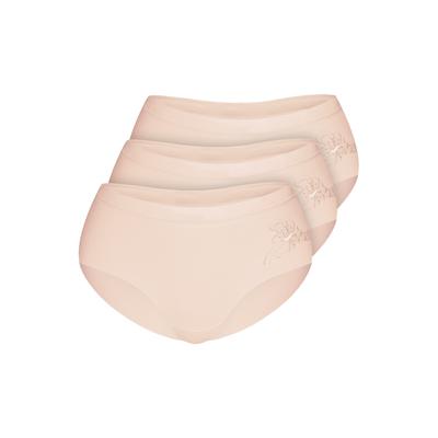Panty SASSA "3er Pack Panty Classic Look", Damen, Gr. 38, 3 Stk., beige (nude), Mikrofaser, , figurbetont, Unterhosen Panty