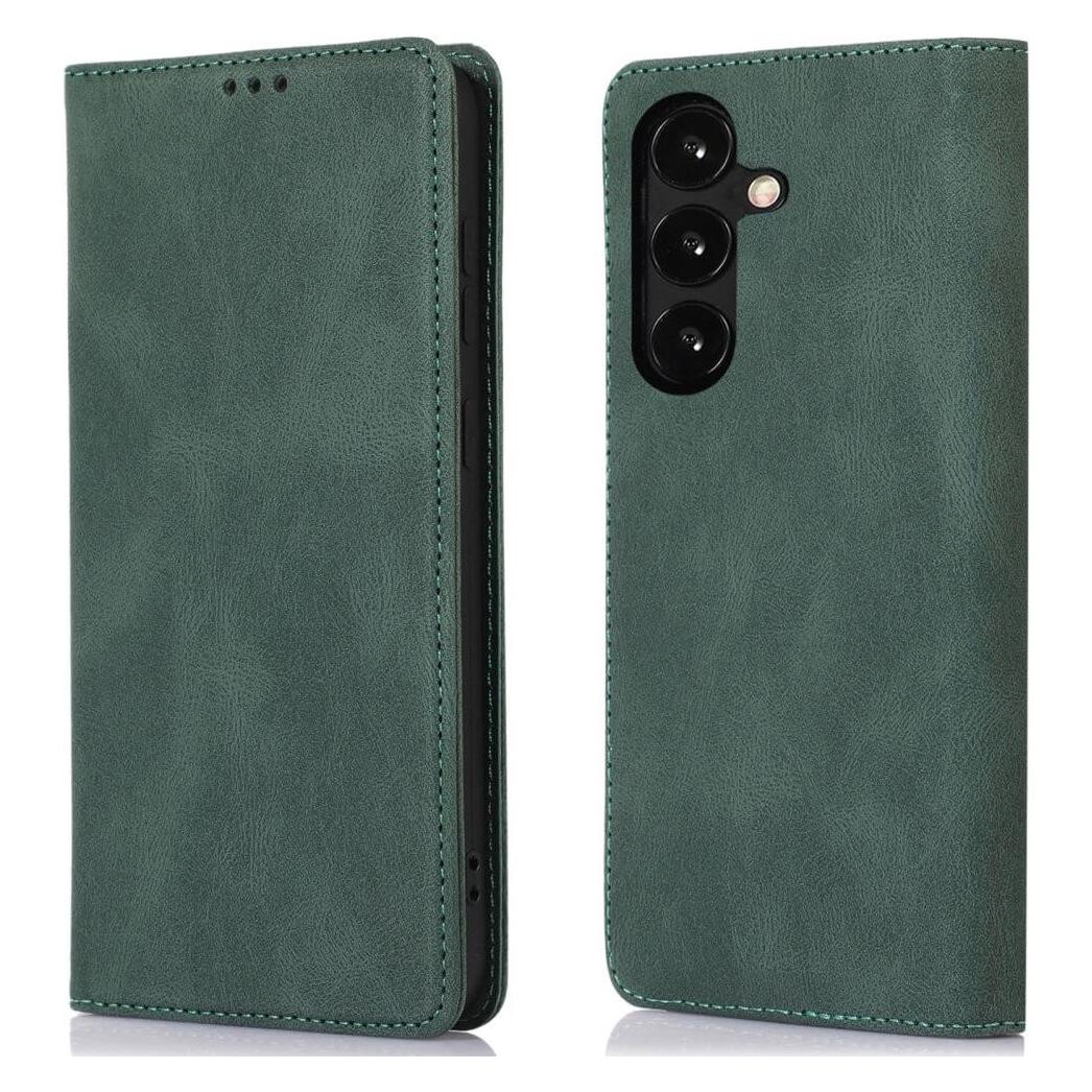 Cover-Discount Galaxy A25 5G - Vintage Flip Case Hülle grün (Samsung Galaxy A25 5G) (660172231E)