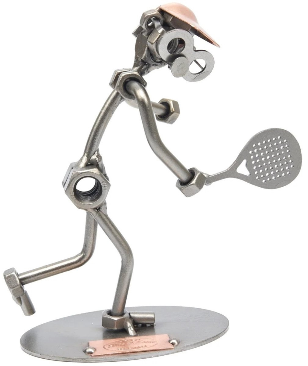 Decoratief beeldje van een padelspeler voor als sportcadeau