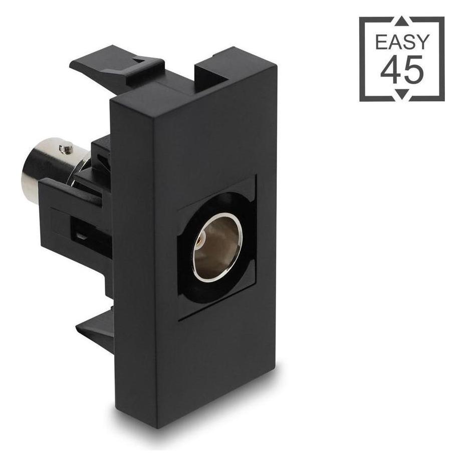Delock Easy 45 Modul BNC Buchse zu BNC Buchse schwarz (Antennenkabel) (90960)
