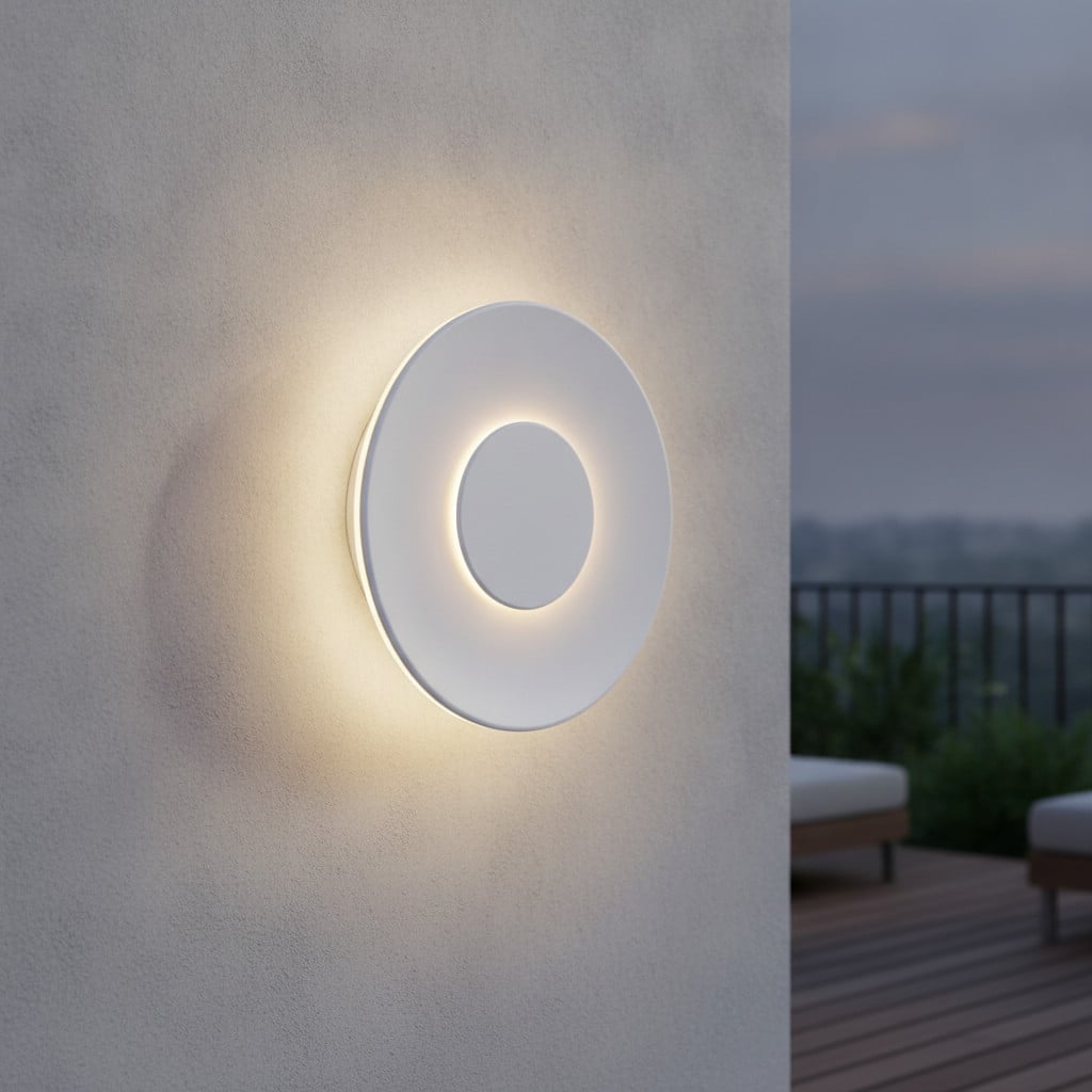 Lyora Ronde LED-wandlamp wit Ø 24 cm