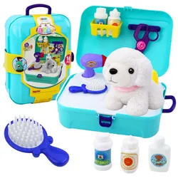 Schönheits-Set für Haustiere, Koffer, Rucksack, 16-teilig.