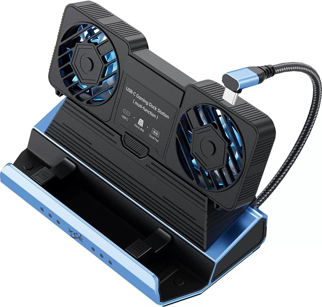 INF 10-in-1 USB-C Gaming Dockingstation mit abnehmbaren Dual-Lüftern & Festplattengehäuse