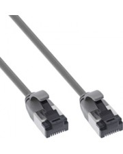InLine Patchkabel slim U/FTP Cat.8.1 TPE halogenfrei grau 1m Kabel Netzwerk m (75311)