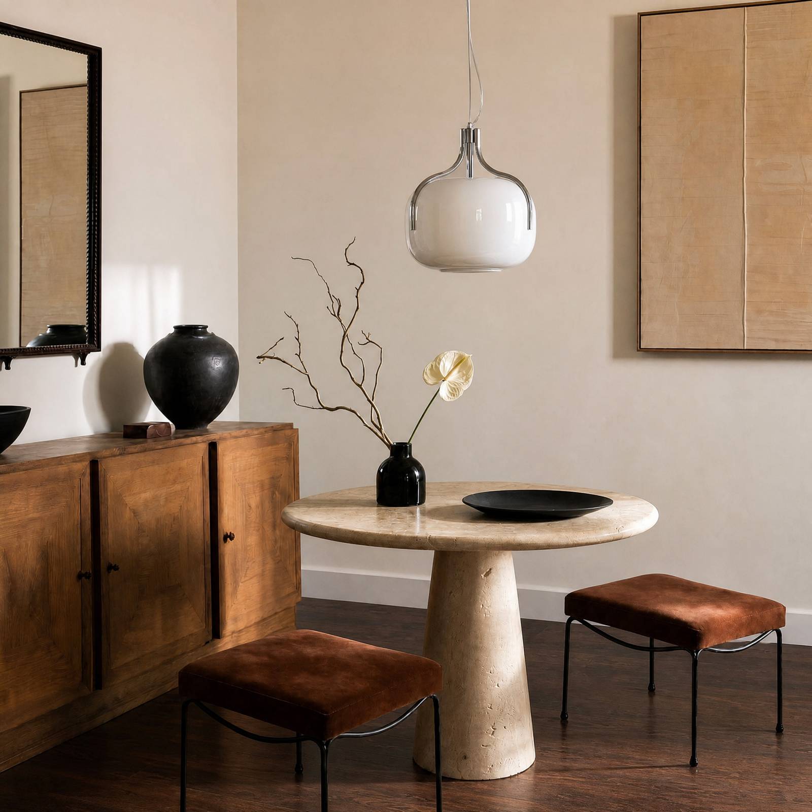 Hängelampe Christo Lucande, dimmbar, weiß / opal, für Wohn- / Esszimmer, Glas, Design, Pendelleuchte