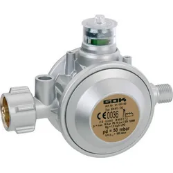 GOK Gasregler für Gewerbe mit ÜDS EN61-DS 1,5kg/h 50mBar