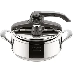 Lagostina Schnellkochtopf Diva, 22 cm, 3,5 L, Pfanne + Kochtopf, Silber