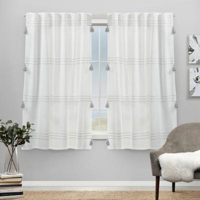 ATI Home Demi Light Filtering Hidden Tab Top Curtain Panel Pair