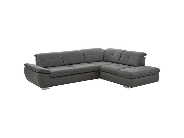 Beldomo Speed Ecksofa, Dunkelgrau, Metall, 3-Sitzer, L-Form, 318x260 cm, Goldenes M, Typenauswahl, Stoffauswahl, Wohnzimmer, Sofas & Couches, Wohnlandschaften, Ecksofas