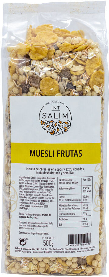 INT-SALIM Fruit Muesli 500 Gr. 500 gr