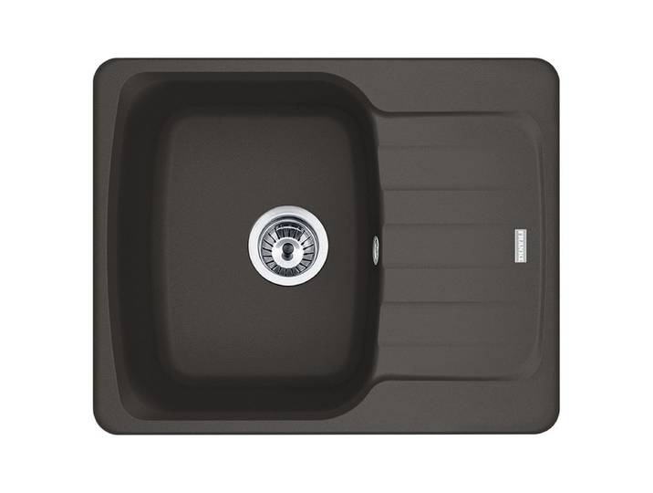 Evier granit 1 bac ANTEA 62 x 50 cm gris ardoise