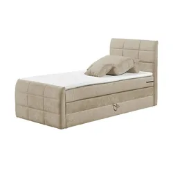 Primo Boxspringbett mit Bettkasten  ¦ beige ¦ Maße (cm): B: 103 H: 113