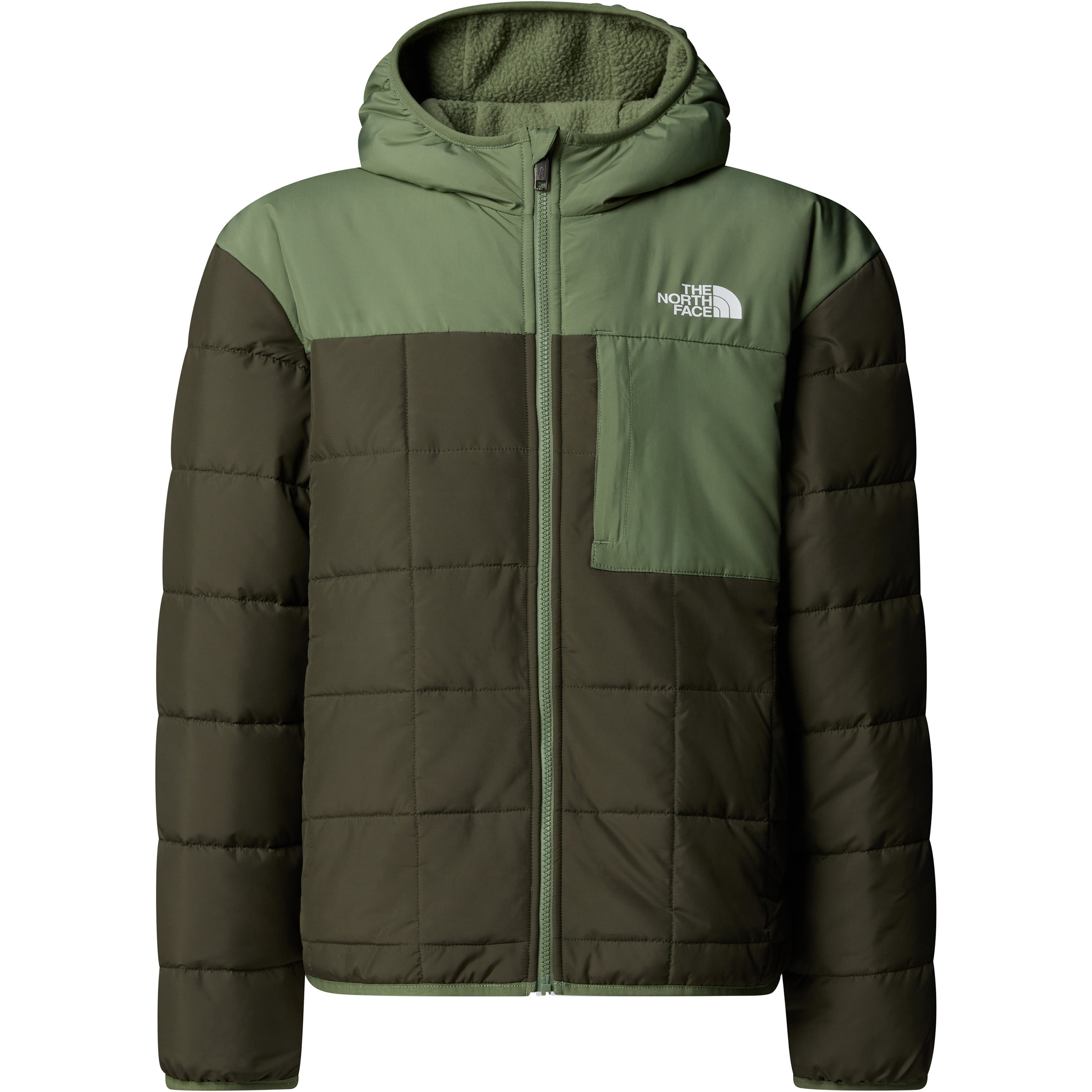 The North Face Reversible Shasta Kinder Isolationsjacke oliv Größe 134 Lifestyle Wasserabweisend Wasserabweisend