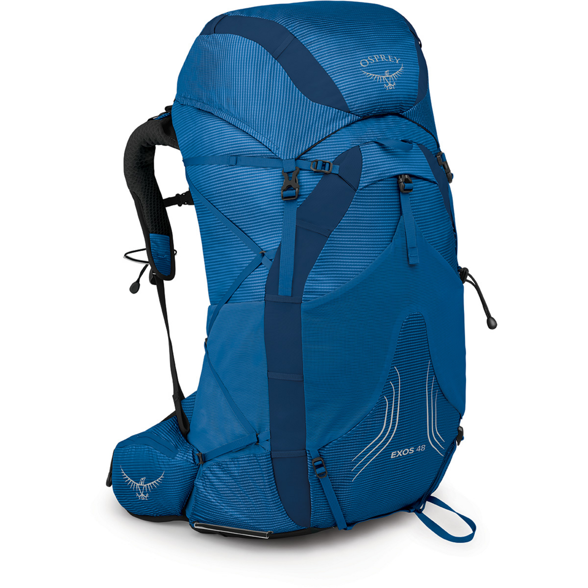 Osprey Exos 48 Trekkingrucksäcke blau Größe 48L | S-M Camping Wasserabweisend