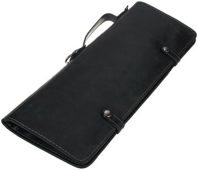 Zultan Leather Stick Bag Black noir