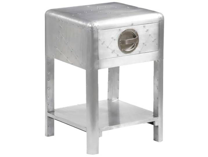 Heofavd Nachttisch Flieger Design Beistelltisch mit Schublade 40x40x60 cm