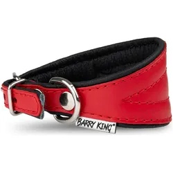 Barry King Obroża dla psa, wzór charta, 50MM/30CM czerwona (Hund), Halsband + Leine