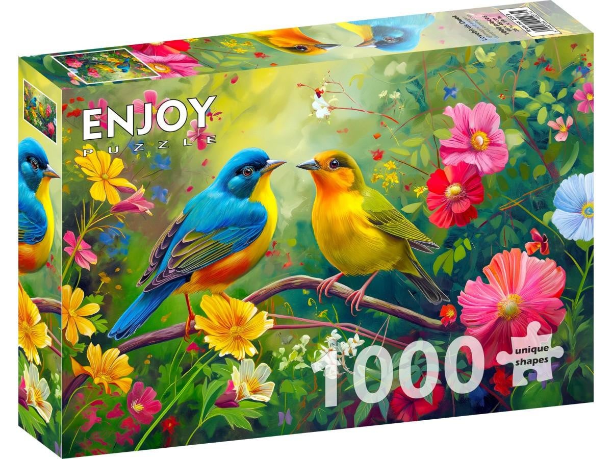 Enjoy Puzzel 1000 stukjes Liefdespapegaaienduet