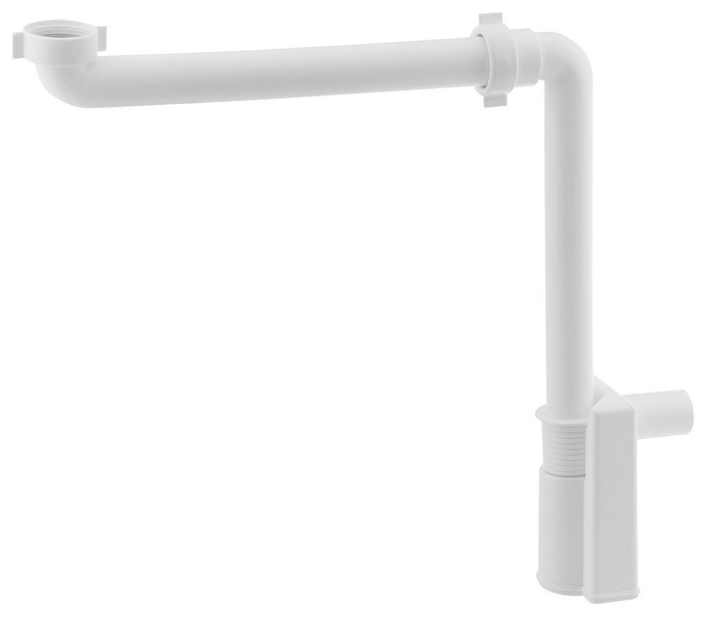 Bruckner MURALES wastafelafvoer, ruimtebesparend, 5/4 inch, afvoer 32 mm, wit