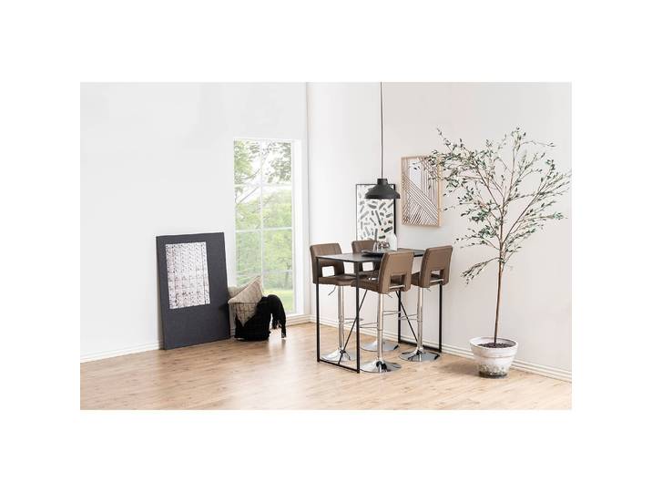 Table basse I 120 x 105 x 60cm Noir/Imitation frêne noir