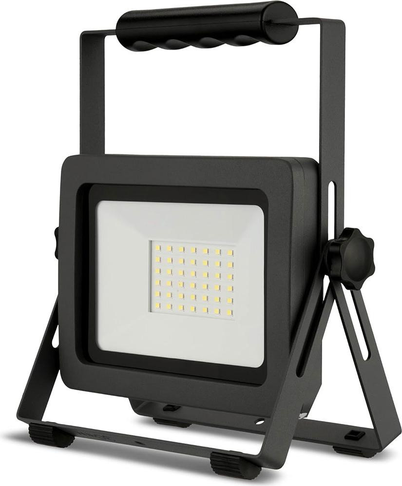 REV Flare LED werklamp met reflector en standaard, zwart, 30W, 2550lm, koud wit, IP65
