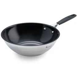 Masterpro Xmart - Wok Ø28x8,5cm aus Edelstahl, geeignet für Induktion