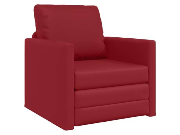 Makastle SchlafSofa Couch 60cm Weinrot Kunstleder