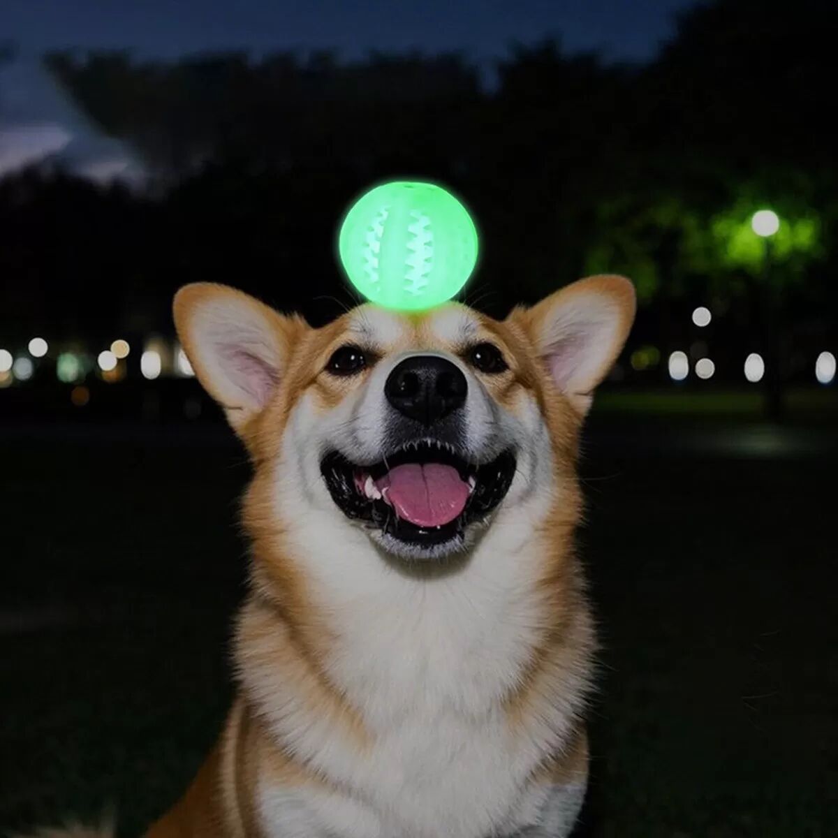 INF Balle Distributrice de Friandises Lumineuse pour Chien - Ensemble 5cm, 6cm, 7cm