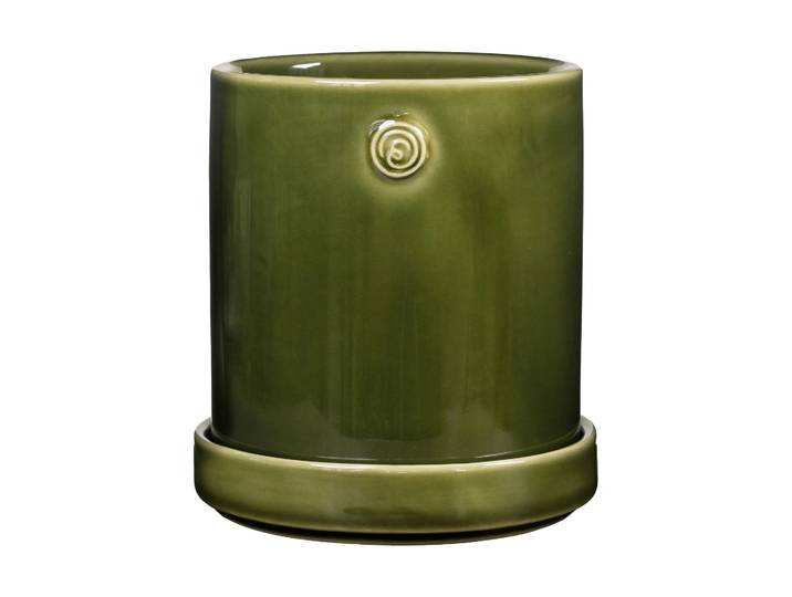 ERNST Ernst pot avec soucoupe Vert, Ø13x13 cm