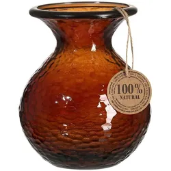 VASE Marokko Wabe braun 18,5 cm