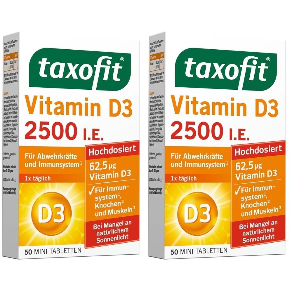 Taxofit Vitamin D3 2500 I.e. Tabletten 2x 2x50 St