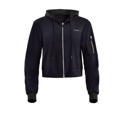 Trainingsjacke WINSHAPE "Functional Comfort One Pocket Jacket", Damen, Gr. XL, schwarz, 85% Polyester, 15% Elasthan, ohne Ausschnitt, Jacken Trainingsjacke, J009C