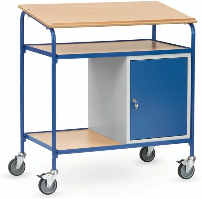 fetra Pupitre roulant 5838 avec surface d'écriture et armoire en acier (5838)