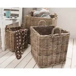 die Faktorei »Rattan« Korb-Set eckig 4-teilig Kubu Rattan