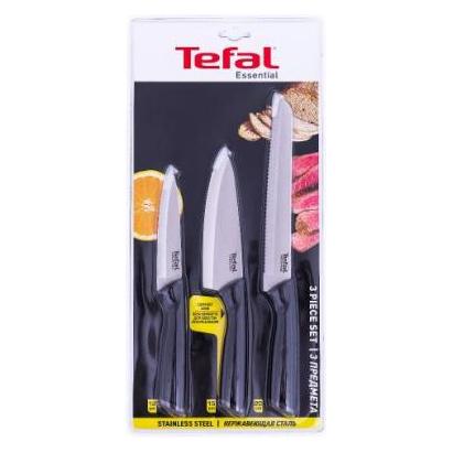 Tefal Essential 3-tlg. schwarz - Messerset (12 cm) (K221S355)