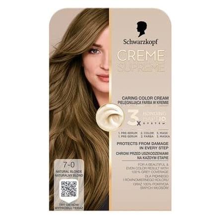 Garnier Schwarzkopf Creme Supreme Hair Color Shade 70 Natural Dark Blonde (70 Natural Dark Blonde) (64423710)