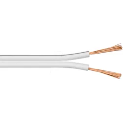 GOOBAY 15113 - Lautsprecherkabel 2x0,75mm2 , 25 m weiss CU