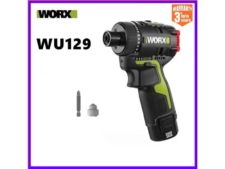 Worx WU129 tournevis sans fil 12V 1800 tr/min moteur sans brosse 40Nm double vitesse couple réglable perceuse universelle sans fil