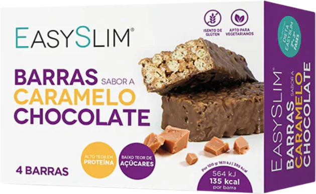 Easyslim Barras Sabor a Caramelo/Chocolate 4 unidades