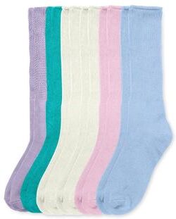 Plus Size Women's 6-Pack Soft Rib Knit Socks by Comfort Choice in Pastel Pack (Size 1X) Tights